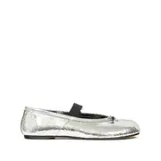 [Maison Margiela] Maison Margiela Tabi Leather Ballet Flats 39 IT SILVER