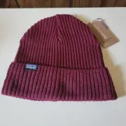 Patagonia Fishermans Rolled Knit Beanie Hat Wax Red One Size Unisex