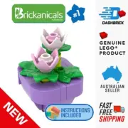 Genuine LEGO® Flower in Pot, Lotus Flowers: Brickanicals MOC/Mini-Build - NEW