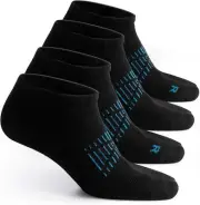 AKASO Ankle Athletic Running Socks - Coolmax Moisture Wicking Large, Black