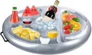 Pool Drink Floats - Fun Inflatable Floating Drink Holder for Pool with Cup Ho...