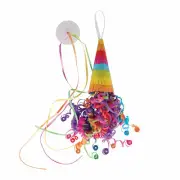 FIESTA CONE PULL STRING STREAMERS, Party Decor, 6 Pieces