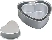 KOLLVNZX Baking Tools 6/8/10 Inch Heart-Shaped Aluminum Alloy Solid Base Chiffon Cake Mold Oven Mold, 6 inches