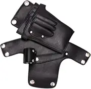 koolsoo Scissors Pouch Clippers and Comb Bag Waist Holder Case Bag PU Leather for Hairdressers Barber Waist Scissors Cover