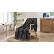 Ardor Quinn Acrylic Knitted Room Sofa Blanket/Throw Grey Pinstripe 127x152cm