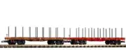 PIKO G Scale ~ New 2025 ~ Santa Fe (SF) Flat Car With Stakes ~ 2-Pack ~ 38773