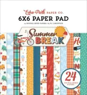3 Pack Echo Park Double-Sided Paper Pad 6"X6"-Summer Break 5A002LD5-1GMMW