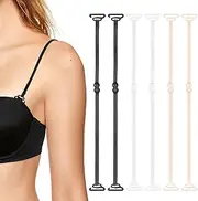 [Prasacco] 3 Pairs Bra Straps Replacement Adjustable Bra Shoulder Straps Elastic Women's Bra Straps Removable Lingerie Straps Dress Straps for Strapless Dress, 3 Colors, Mixed, One size