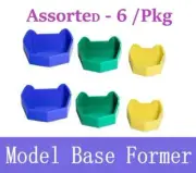 Dental Lab Model Formers Kit - 6 pcs Assorted (Small, Medium, Large) Color Coded