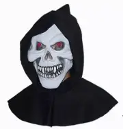 Latex Vampire Skeleton w/Hood Halloween Mask
