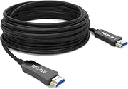 ATZEBE Fiber Optic HDMI Cable, 4K Optical HDMI Cable Supports 4K@60Hz, 4:4:4/4:2:2/4:2:0, HDR, Dolby Vision, HDCP2.2, ARC, 3D, High Speed 18Gbps, Slim and Flexible Active HDMI Cable 20m/60ft