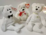 Ty Beanie Babies Mr. & Mrs. Wedding Bears, Amor the Posable Attic Treasures Bear