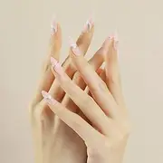 Matte Pink 24Pcs Press on Nails Medium and Long Almond Pointed Full Cover Nails Reusable for Women and Girls DIY Manicure Salon Beginners