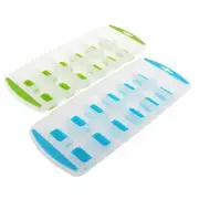 APPETITO EASY RELEASE 12 CUBE RECTANGULAR ICE TRAY SET 2 - BLUE/LIME