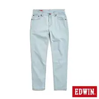 在飛比找momo購物網優惠-【EDWIN】男裝 斜袋紅線窄管牛仔褲(漂淺藍)