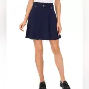 NWTs, Cece Front Pleates Navy Blue Women's Skirt. Sz 4