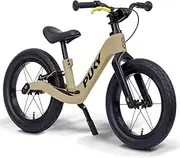 PUKY Next 14 Inch Sand/Black Height Adjustable Balance Bike 2-6 Years Children's Balance Bike from 2 Years Balance Bike with Brake and Safety Handlebar Grips FlipChip Technology 12 Inch Wheels