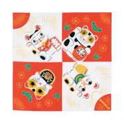 Musubi 48 Cochae Manekineko Red Furoshiki Wrapping Cloth