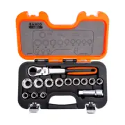Bahco Go-Thru Socket Ratchet Set Reversible Flex Head Flex Alloy Steel HDPE Case