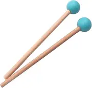 2Pcs Drum Mallets 7.28 Inch Wood Handle Rubber Mallet Professional Xylophone Sticks Portable Timpani Mallets Drum Mallets for Kids and Adults Mallet