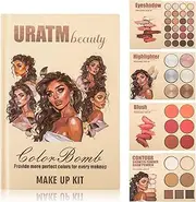 CHSEEO 43 Colors Nude Makeup Palette, 4 in 1 Eyeshadow Palette Pearlescent Blush Contour Highlighter, Women's Day Present for Mother, Wife, Sister, Girlfriend
