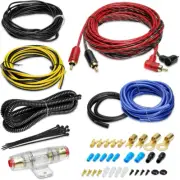 4 Gauge AMP Wiring Kit, 4 AWG Amplifier Car Audio Install Kit, Car Subwoofer Cab