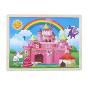 [Fun Factory] Wooden Knob Castle Jigsaw Puzzle 48pcs