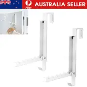 2PCS Over the Door Hooks Hanger,Foldable over Door Drying Laundry Rack Hooks