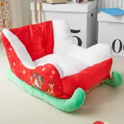 Pet Furniture Sleigh Bed Festive Christmas Plush Sofa Indoor Outdoor Holiday