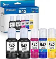 542 Ink Refill Bottle Pigment, Compatible Replacements for Epson 542 Ink Refill Bottles, Refilled with EcoTank ET-5800,ET-5850,ET-5880,ET-16600,ET-16650,ST-C8000 Printer, 2BK/1CMY 542 Ink