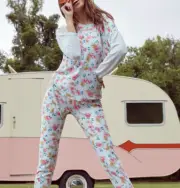 NEW PETER ALEXANDER FLORAL TOP + PANTS SET WOMENS RRP$99.95 LARGE L