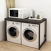 Double Storage Cabinet for Washing Machine, Storage Rack for Laundry Room, Bathroom and Toilet, 128 * 60 * 99cm, Load-Bearing 150kg
