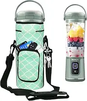 NUENSS-ROR Storage bag for Hand Blender sleeve case with Shoulder Strap and Accessory Pocket for Ninja BC151NV/BC51NV/BC151BK/BC151CR/BC151EM/BC151PR/BC151WH/Blast Portable Blender-18oz (Green), NR-JBJ-NJ151