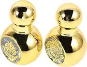 ELAYARD 2pcs Refillable Essential Oil Roller Bottles Portable Glass Vials for Perfume Travel Aromatherapy Mini Roll Containers for Storing Liquids