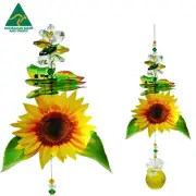 Sunflower Butterfly Crystal Suncatcher gift for her mum, hanging suncatchers