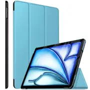 For Apple iPad Air 11 2024 11 inch Folio Leather Smart Magnetic Flip Stand Case Cover (Sky Blue)