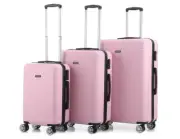 FREE SHIPPING Atlas Island 3-Piece Hardside Spinner Luggage/Suitcase Set - Pink