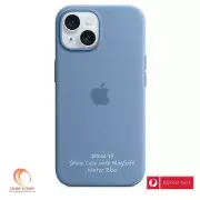 iPhone 15 Silicone Case with MagSafe — Winter Blue