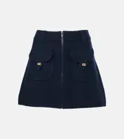 Ganni Knitted wool miniskirt