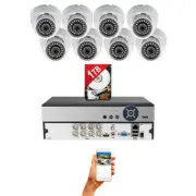 8 Channel HD DVR 4x HD Home CCTV Security Surveillance Camera System Set 1TB