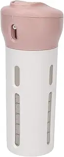 Travel Container, 4 in 1 Travel Dispenser Transparent Safe Leakproof 40ml Portable Refillable with Sticker for Shampoo for Conditioner (Pink)