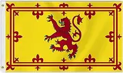 Large 3×5 FT Scotland Rampant Flag, Big 75D Scottish Lion National Outdoor Banner,DecorGarden With Brass Gromment