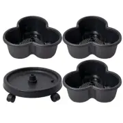 3 Tiers Vertical Tower Stackable Pot Strawberry Planter Tower for Home Garden He