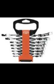Bahco RATCHET SPANNER SET 41RM/SH8 8Pcs Metric, Flex Head, Alloy Steel