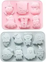 Cabilock 1 Set 2 Pcs Halloween Silicone Cake Mold Halloween Molds Fall Fondant Molds Soap Making Mold Pumpkin Molds Silicone Chocolate Silicone Fondant Molds Pastry Paper Cup Silica Gel