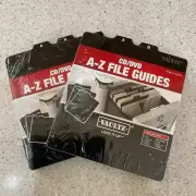 Vaultz A to Z CD/ DVD Storage File Guides 26 Guides per Box Black New Sealed Set