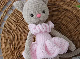 Amigurumi cat crochet PATTERN ballerina doll Kitten stuffed animal plush