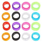 16 Pcs Silicone Scissor Ring Pets Grooming Scissors Rings Cuticle Holder Tape