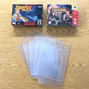 5 Box Protectors for SNES NINTENDO 64 N64 Video Game Boxes Clear Cases CIB