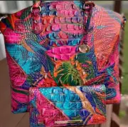 Brahmin Large Lush Duxbury Satchel Melbourne Shoulder Handbag And Wallet NWT